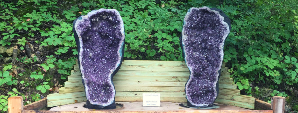 Photo of Amethyst Cathedrals on display at Cave of the Mounds, a Must See Destination in Wisconsin