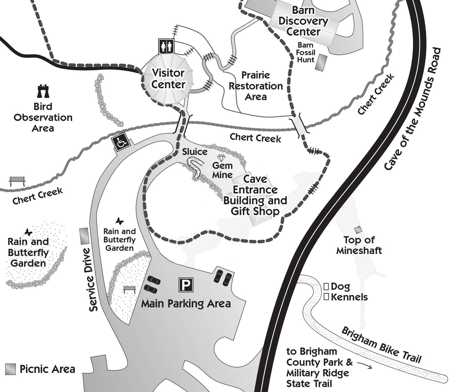 Plan Your Visit Cave Of The Mounds   Map Cropped Edit 