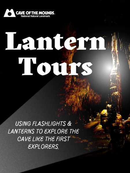 Lantern Tours. Using flashlights and lanterns to explore the cave like the first explorers.