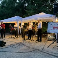 band plays at Wisconsin Cave